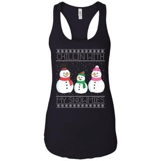 Chillin With My Snowmies Snowman Christmas Women Tank
