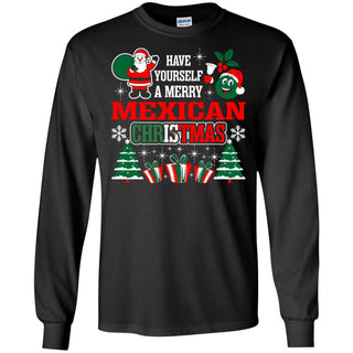 Have Yourself A Merry Mexican Christmas Men Long SLeeve Shirt