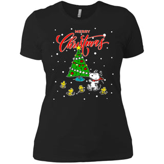 Peanuts-snoopy Christmas Tree Women T-Shirt