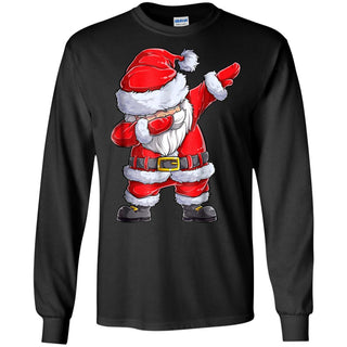 Dabbing Santa Shirt Christmas Boys Kids Men Xmas Gifts Tees Men Long SLeeve Shirt