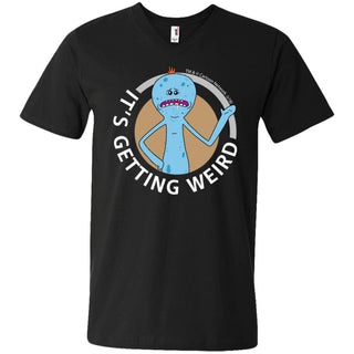 Rick And Morty Mr Meeseeks It's Getting Weird Mug Men V-Neck T-Shirt