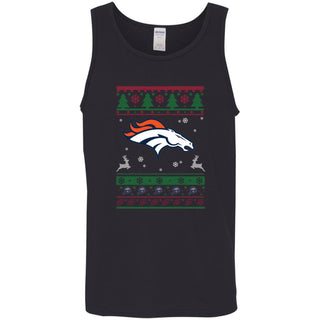 Denver Broncos Logo Football Teams Ugly Christmas Sweater Men Tank Top