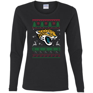 Jacksonville Jaguars Logo Football Teams Ugly Christmas Sweater Women Long Sleeve Shirt