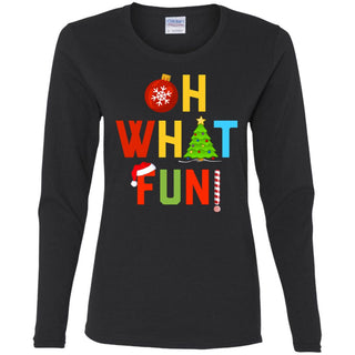 Oh What Fun Merry Christmas Women Long Sleeve Shirt