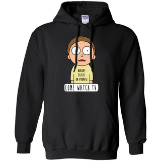 Rick And Morty Come Watch Tv Quote Men Pullover Hoodie