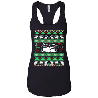 Drums Drummer Ugly Christmas Women Tank