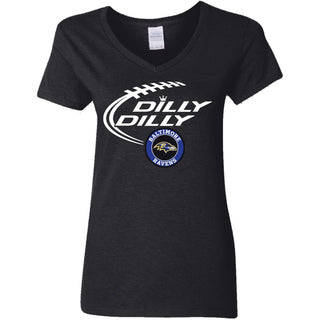 Dilly Dilly Baltimore Ravens Nfl Football Women V-Neck T-Shirt