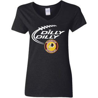 Dilly Dilly Washington Redskins Nfl Football Women V-Neck T-Shirt
