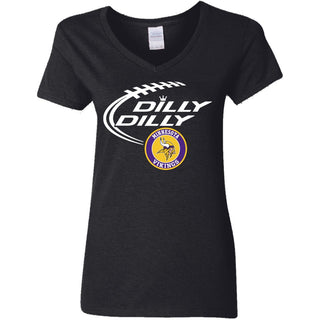 Dilly Dilly Minnesota Vikings Nfl Football Women V-Neck T-Shirt
