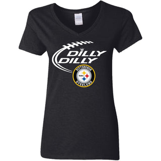 Dilly Dilly Pittsburgh Steelers Nfl Football Women V-Neck T-Shirt